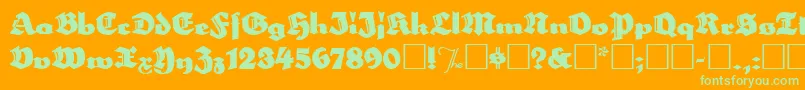 Herzogvongraf Font – Green Fonts on Orange Background