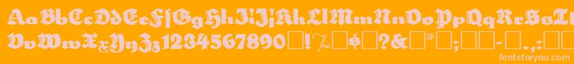 Herzogvongraf Font – Pink Fonts on Orange Background