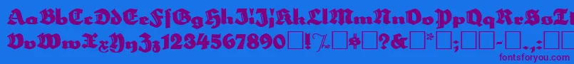 Herzogvongraf Font – Purple Fonts on Blue Background