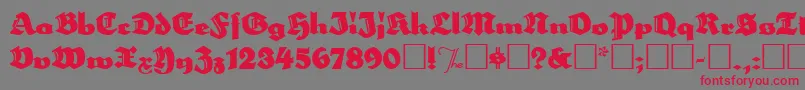 Herzogvongraf Font – Red Fonts on Gray Background