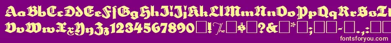 Herzogvongraf Font – Yellow Fonts on Purple Background