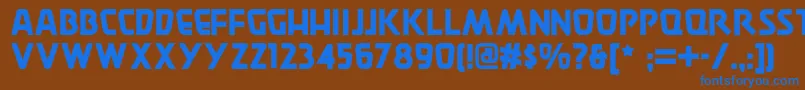 Burgerdoodlenf Font – Blue Fonts on Brown Background