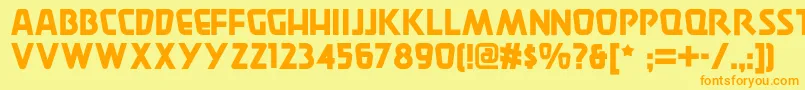 Burgerdoodlenf Font – Orange Fonts on Yellow Background