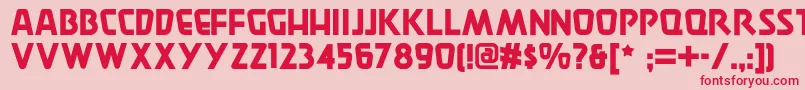 Burgerdoodlenf Font – Red Fonts on Pink Background