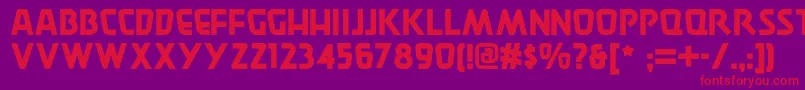 Burgerdoodlenf Font – Red Fonts on Purple Background