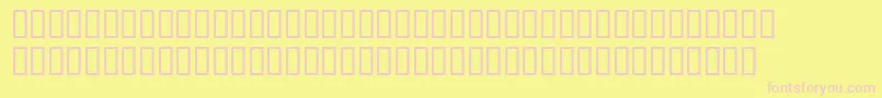 フォントWbxluciditeGrunge – ピンクのフォント、黄色の背景