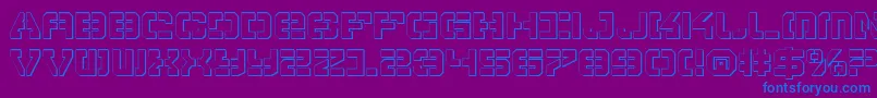 Vypers Font – Blue Fonts on Purple Background