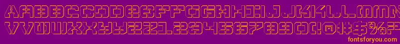 Vypers Font – Orange Fonts on Purple Background