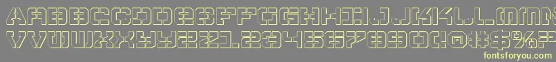 Vypers-Schriftart – Gelbe Schriften auf grauem Hintergrund