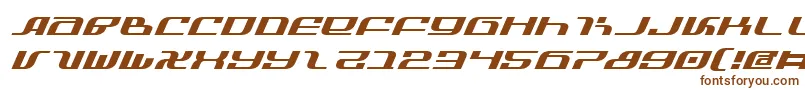 Czcionka InfinityFormulaExpitalic – brązowe czcionki na białym tle