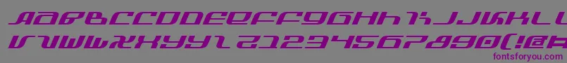 Czcionka InfinityFormulaExpitalic – fioletowe czcionki na szarym tle