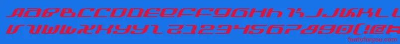 InfinityFormulaExpitalic Font – Red Fonts on Blue Background