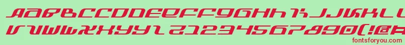 InfinityFormulaExpitalic Font – Red Fonts on Green Background