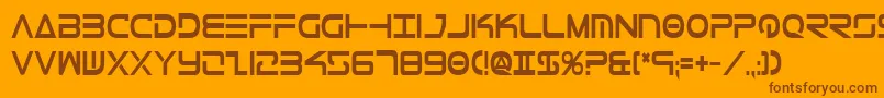 TeleMarinesCondensedBold Font – Brown Fonts on Orange Background