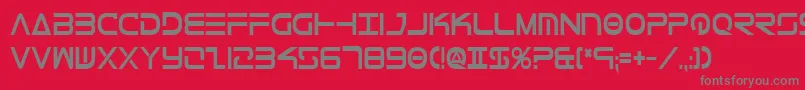 TeleMarinesCondensedBold Font – Gray Fonts on Red Background