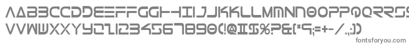 フォントTeleMarinesCondensedBold – 白い背景に灰色の文字
