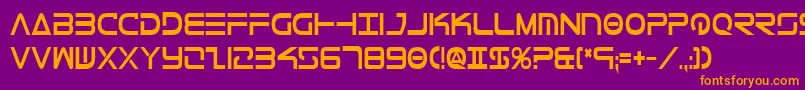 TeleMarinesCondensedBold Font – Orange Fonts on Purple Background