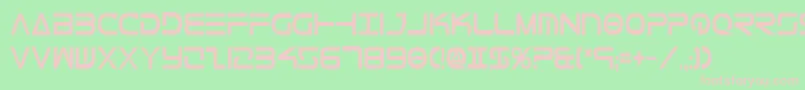 TeleMarinesCondensedBold-fontti – vaaleanpunaiset fontit vihreällä taustalla