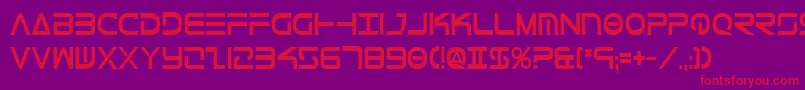 TeleMarinesCondensedBold Font – Red Fonts on Purple Background