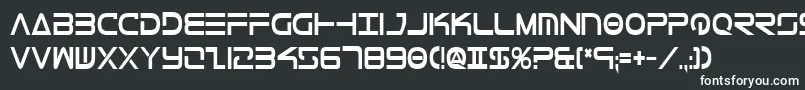 フォントTeleMarinesCondensedBold – 黒い背景に白い文字