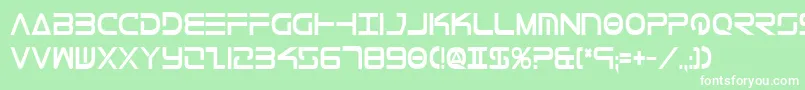 フォントTeleMarinesCondensedBold – 緑の背景に白い文字