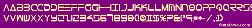 TeleMarinesCondensedBold Font – Yellow Fonts on Purple Background