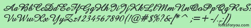 AmazeBoldItalic Font – Black Fonts on Green Background