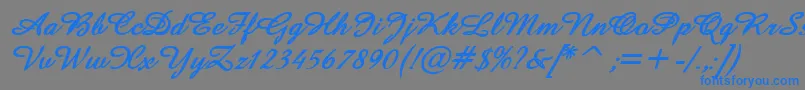 AmazeBoldItalic Font – Blue Fonts on Gray Background