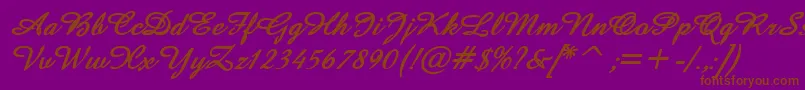 AmazeBoldItalic Font – Brown Fonts on Purple Background