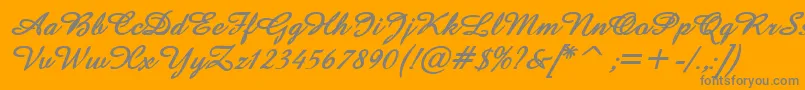 AmazeBoldItalic-Schriftart – Graue Schriften auf orangefarbenem Hintergrund