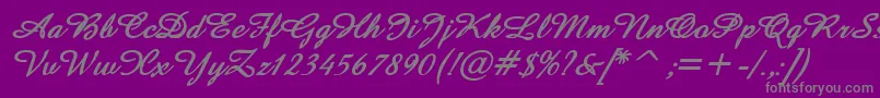 AmazeBoldItalic-Schriftart – Graue Schriften auf violettem Hintergrund