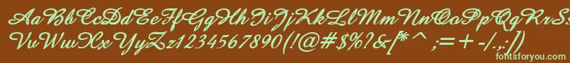 AmazeBoldItalic Font – Green Fonts on Brown Background