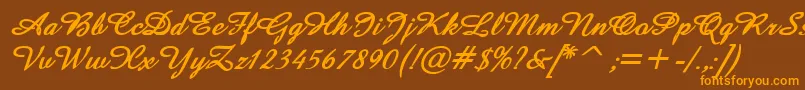 AmazeBoldItalic Font – Orange Fonts on Brown Background