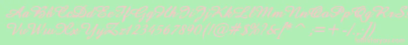 AmazeBoldItalic-Schriftart – Rosa Schriften auf grünem Hintergrund