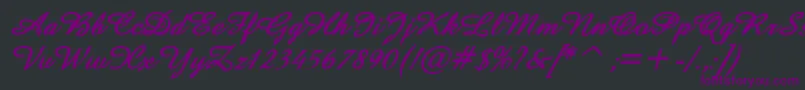 AmazeBoldItalic Font – Purple Fonts on Black Background