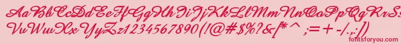 AmazeBoldItalic Font – Red Fonts on Pink Background