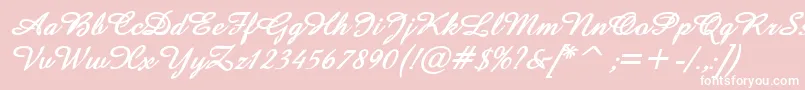 AmazeBoldItalic-Schriftart – Weiße Schriften auf rosa Hintergrund