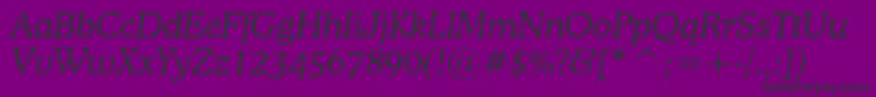 OsvaldcItalic Font – Black Fonts on Purple Background