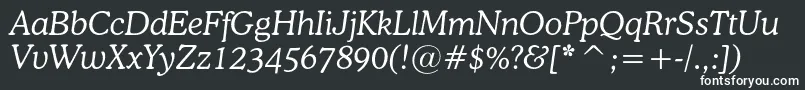 OsvaldcItalic Font – White Fonts on Black Background