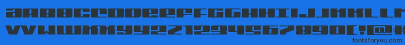 Michiganexpand Font – Black Fonts on Blue Background