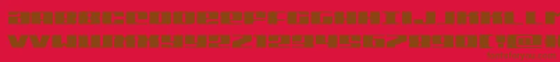 Michiganexpand Font – Brown Fonts on Red Background