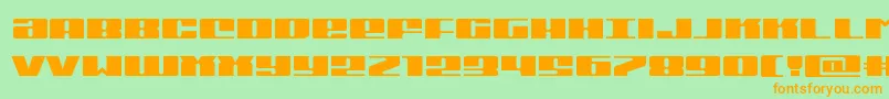 Michiganexpand Font – Orange Fonts on Green Background