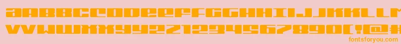 Michiganexpand Font – Orange Fonts on Pink Background