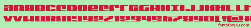 Michiganexpand Font – Red Fonts on Green Background