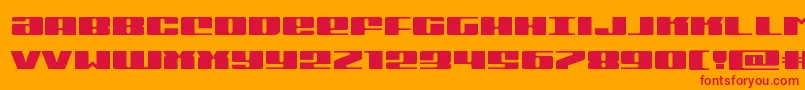Michiganexpand Font – Red Fonts on Orange Background