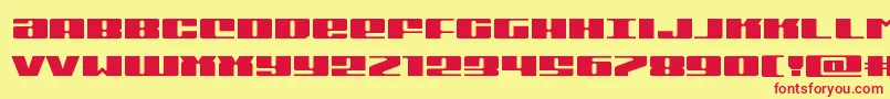 Michiganexpand Font – Red Fonts on Yellow Background