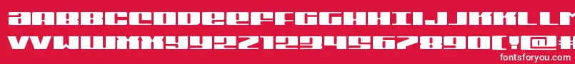 Michiganexpand Font – White Fonts on Red Background