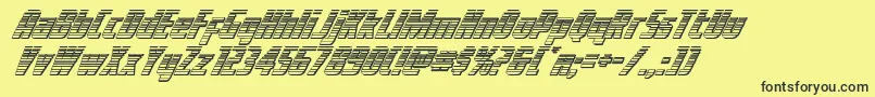 Voyagefantgchrome Font – Black Fonts on Yellow Background