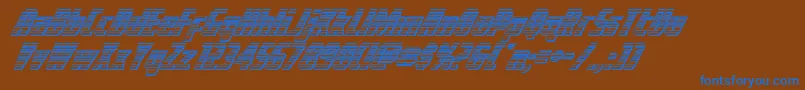 Voyagefantgchrome Font – Blue Fonts on Brown Background