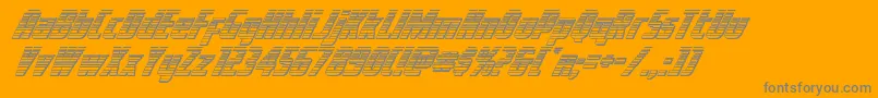 Voyagefantgchrome Font – Gray Fonts on Orange Background